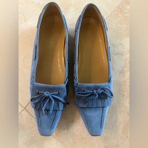 Blue Leather Suede Ann Taylor Flats size 7M